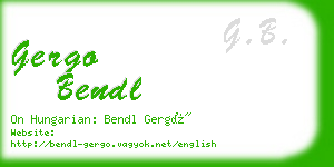 gergo bendl business card